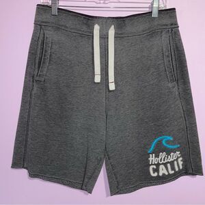 Hollister Gray Sweat Shorts Men Size M Athleisure Lounge Gym Workout Y2K Casual